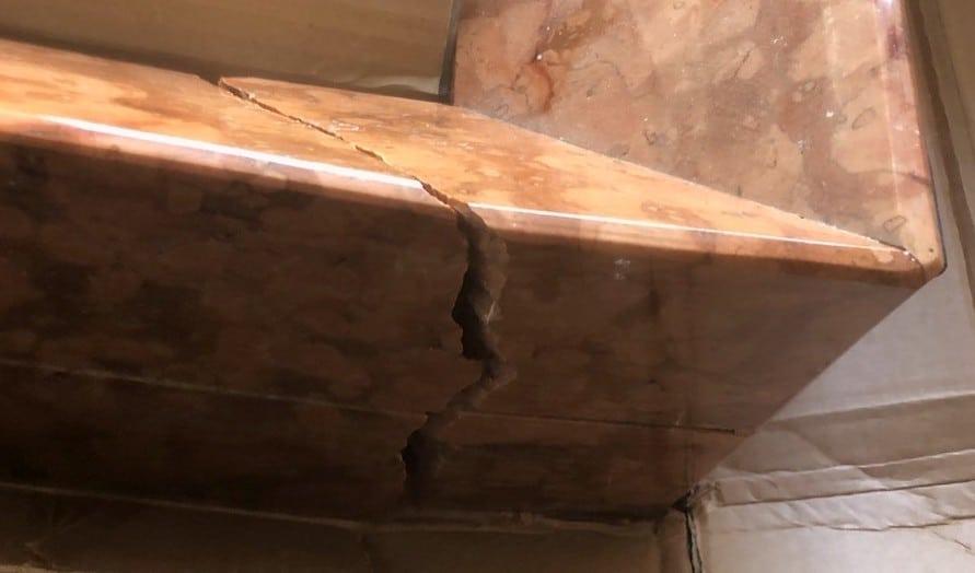 Réparation (Marbre) - Marbre cassé, Table en marbre cassée, vernis marbre